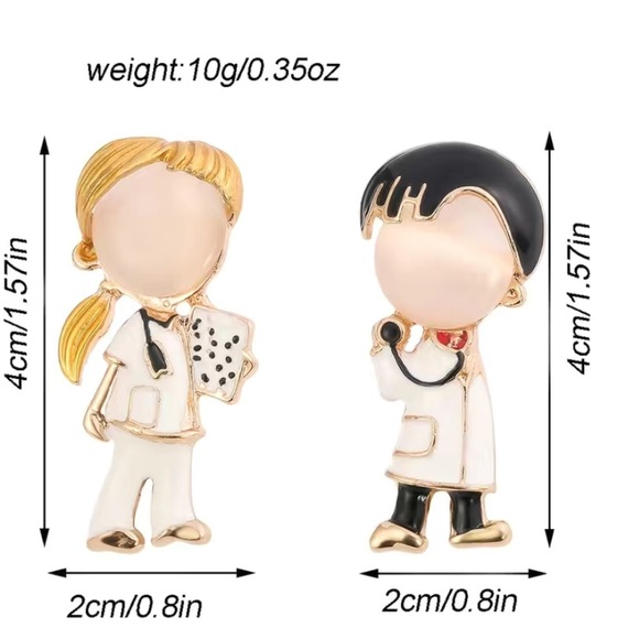 Woman Nurse Doctor Enamel Pin with ESSENTIAL HERO Scented Hand/Body Soap - Picture 5 of 8